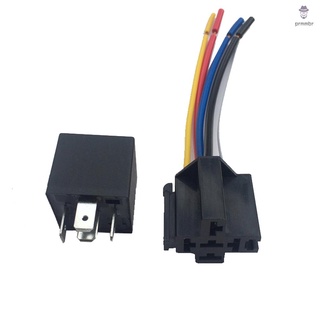 12V 40A AMP 5 SPDT Coche Camión Auto Automóvil Automotriz Relé Con Enchufe De 5 Pines 5 Cables Para GPS Lamplight Ventilador Aire Acondicionado #3
