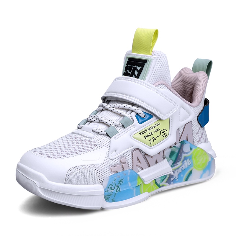 Zapatillas de Deporte para Niños Niños Niñas Zapatillas de Correr Ligeras Transpirables Velcro para Escuela al Aire Libre Deportes 
