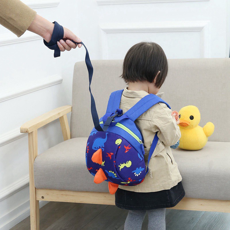 KNMY Mochila de arnés de seguridad para bebé mochila de animales de dibujos animados mochila de arnés de seguridad para caminar con dinosaurios para bebés y niños 