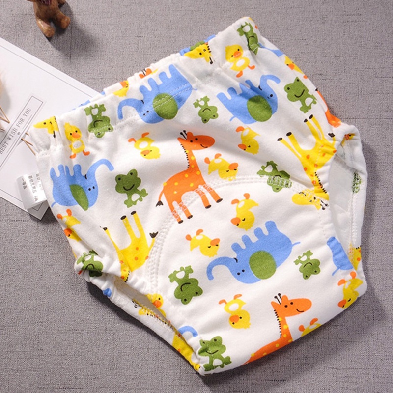 OUHO Pack de 4 pañales impermeables para bebé lavables ropa interior para entrenamiento de orinal para aprendizaje 
