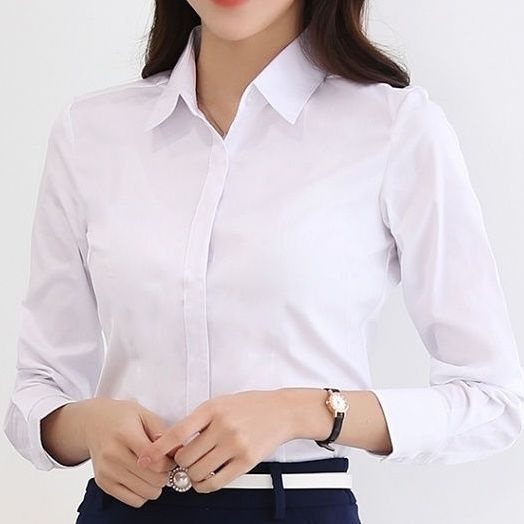 Blanca De Manga Larga Para Mujer De Trabajo formal Profesional Grande | Shopee Colombia