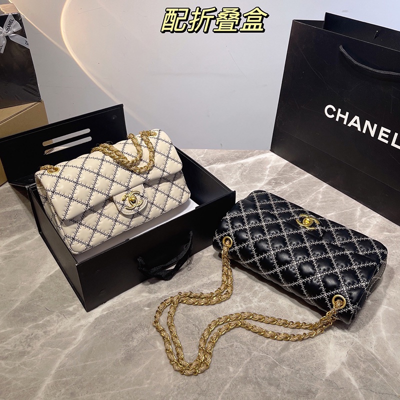2T4W chanel (with Box) New Cf Hot Mom Bag Quilted Woven Leather Women's  Fashion Temperament Chain Bag2022 | Shopee Colombia