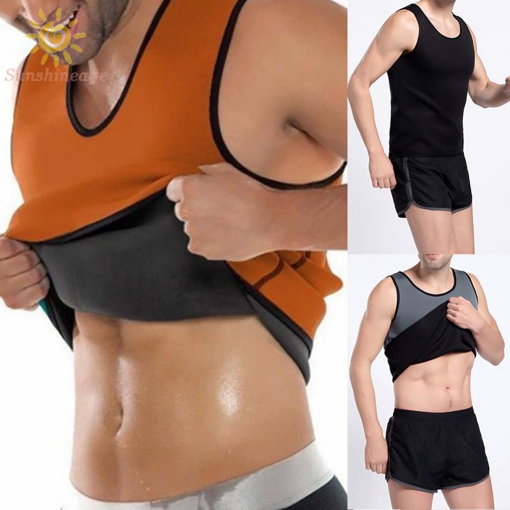Details about   Men Sauna Suit Sweat Body Shaper Vest Tank Tops Weight Loss Shirt Waist Trainer 