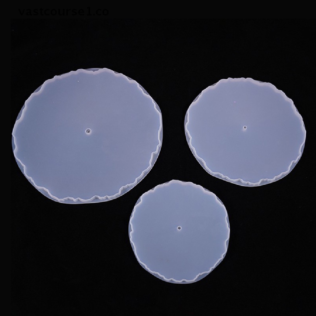 Image of VV Irregular Round Fruit Disc Tray Resin Silicon Mold DIY Coaster Epoxy Mould Craft CO #1