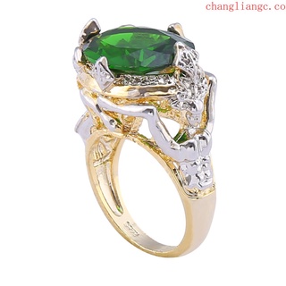 Anillos De Lujo Para Mujer Anillo De Joyería De Plata Con Corte De Circón Ovalado Verde Esmeralda Piedras Preciosas De Oliva #3