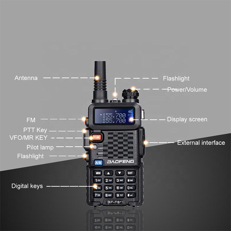 Image of Baofeng BF-F8 Plus UHF VHF Dual Band Radio Bidireccional Al Aire Libre 10km De Largo Alcance Walkie Talkie Transceptor #2