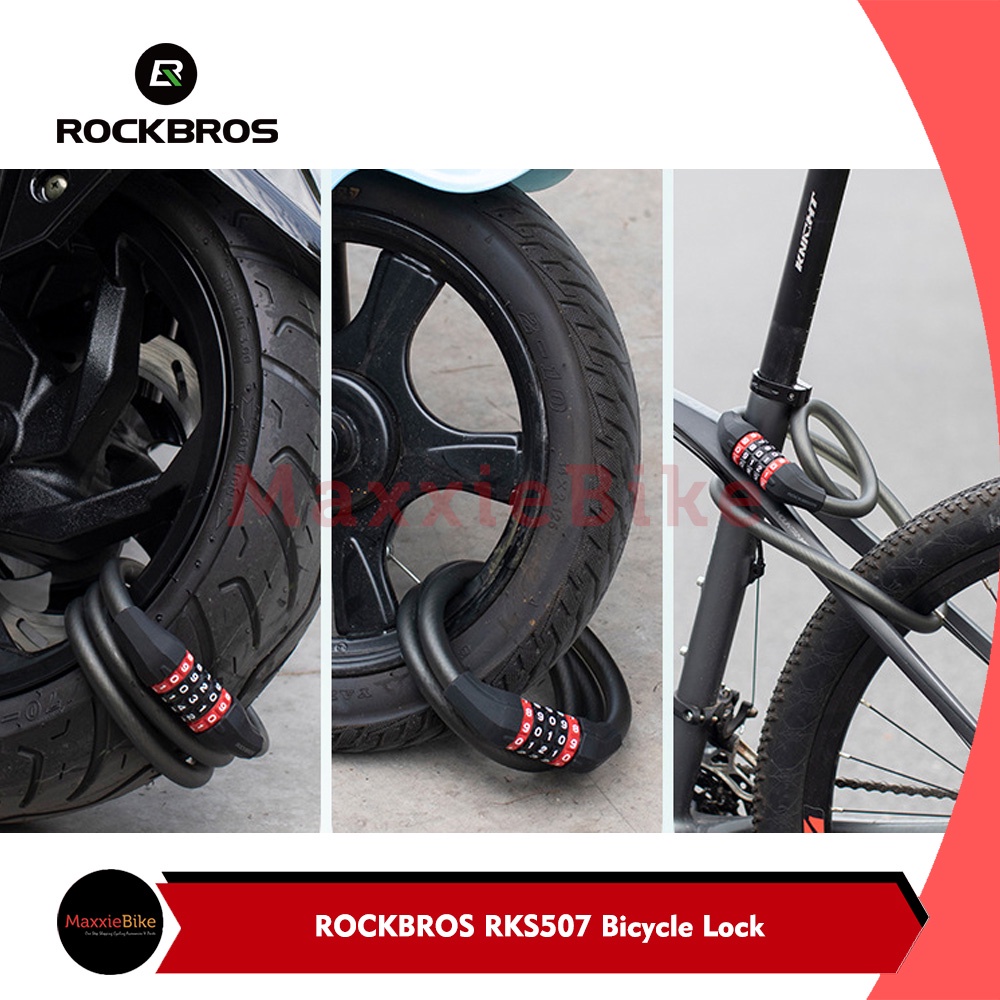 Rockbros RKS507 candado de bicicleta de 120 cm de acero de alta seguridad impermeable