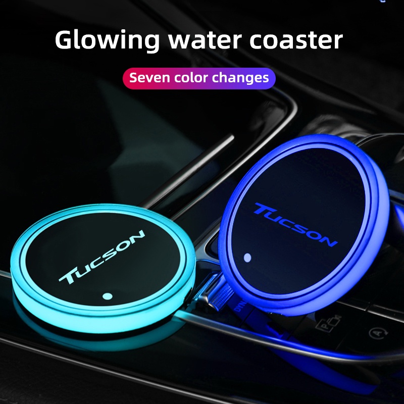 2 Soportes Para Posavasos De Coche , 7 Colores , Taza De Agua , Portavasos De Color , Luces Atmosféricas Para Hyundai Tucson 2016-2021 , Accesorios De Automóviles #8