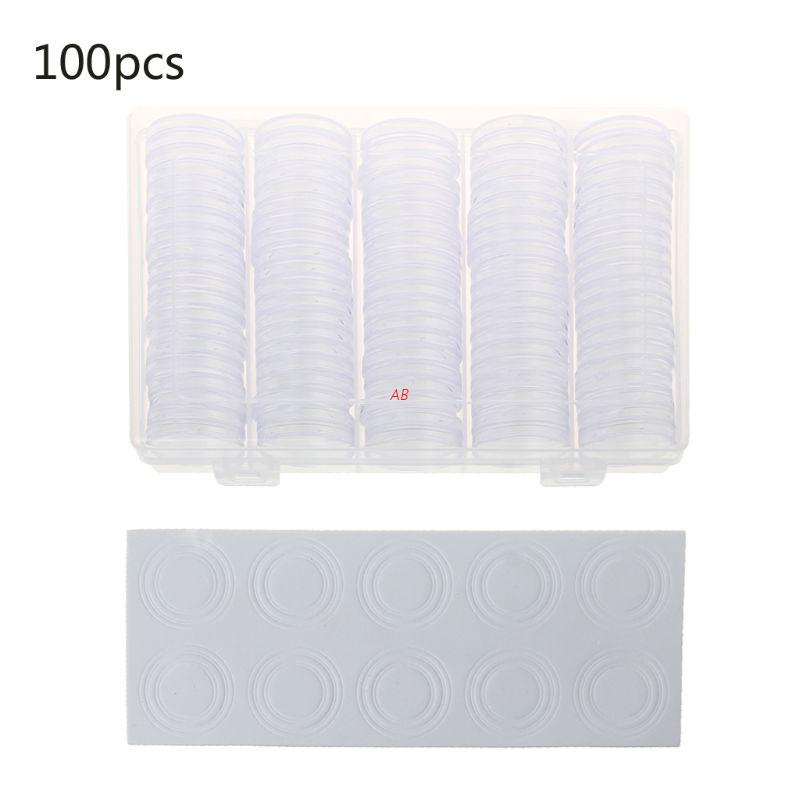 AB 100Pcs 30 Mm Cápsulas De Monedas Proteger La Junta De La Colección Caja De Almacenamiento Transparente