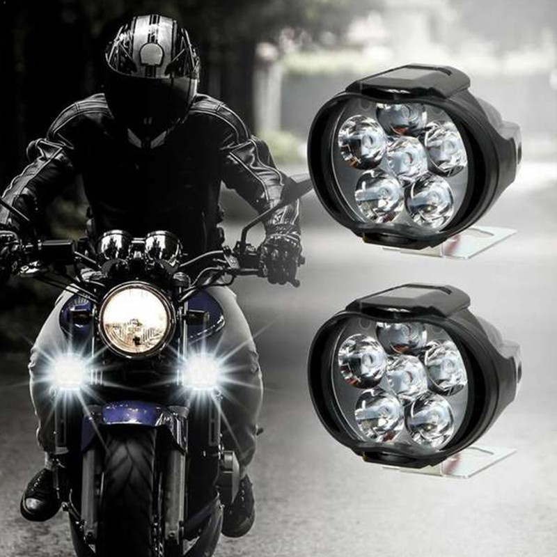 Iluminación Interruptor de Manillar de Motos 1 Par Focos LED para Motocicleta,Universal 6LED Faros Antiniebla Moto 12V 24V Luces Auxiliares de para raghuinstech.com