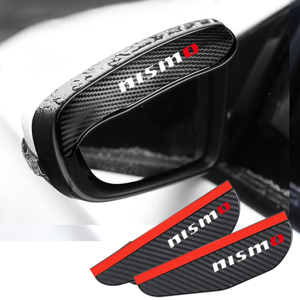 2 Piezas De Fibra De Carbono Espejo Retrovisor De Coche Cubierta De Lluvia Para Nissan Qashqai Juke X trail T32 T31 Tiida Almera March Nismo #5