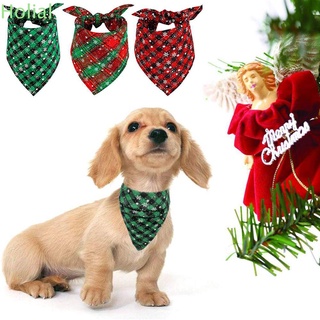 Image of Pañuelos Para Perros De Navidad HOLIAL Decoración De Algodón Accesorios De Disfraces Bufanda Para Mascotas