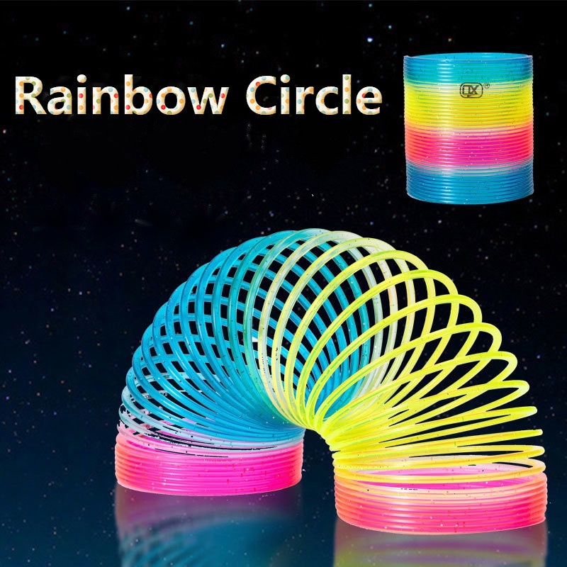 Anillo De Resorte De Ejercicio De Apilamiento Arco Iris Súper Grande | Juguetes Educativos Clásicos Para Niños Y Adultos #6