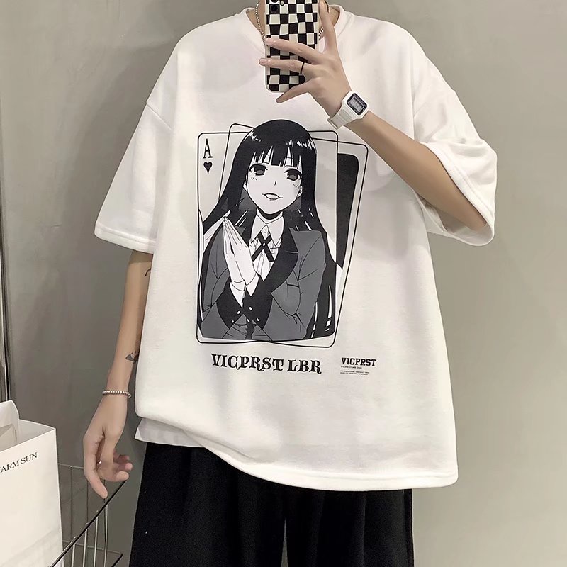 M-8XL Talla Grande Camisetas Retro Hombres De Gran Tamaño T Gamble Abyss  Anime Print Unisex Camisas Blancas Para Hombre De Manga Corta Pareja  Sueltas Coreanas tee | Shopee Colombia