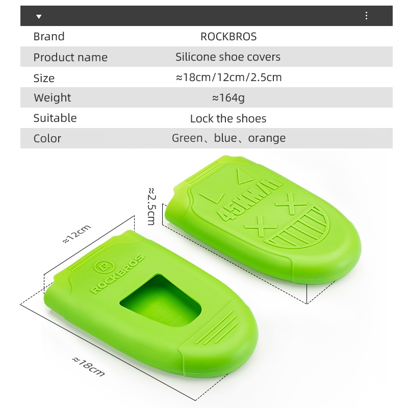 Image of ROCKBROS-Funda Impermeable De Silicona Para Zapatos De Bicicleta , Resistente Al Desgaste , MTB , Protector De Carretera #8