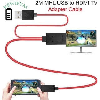 Image of Adaptador De Cable De TV HD compatible Con 8V Micro USB A HDMI 1080P Para Teléfonos Android Samsung 11PIN