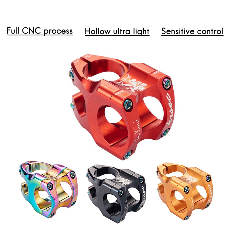 Image of KRSEC Manillar De Bicicleta Potencia Corta 35 Mm Ajustable Carretera MTB Puente 31,8 Tubo Ciclismo Vástago Accesorios #2
