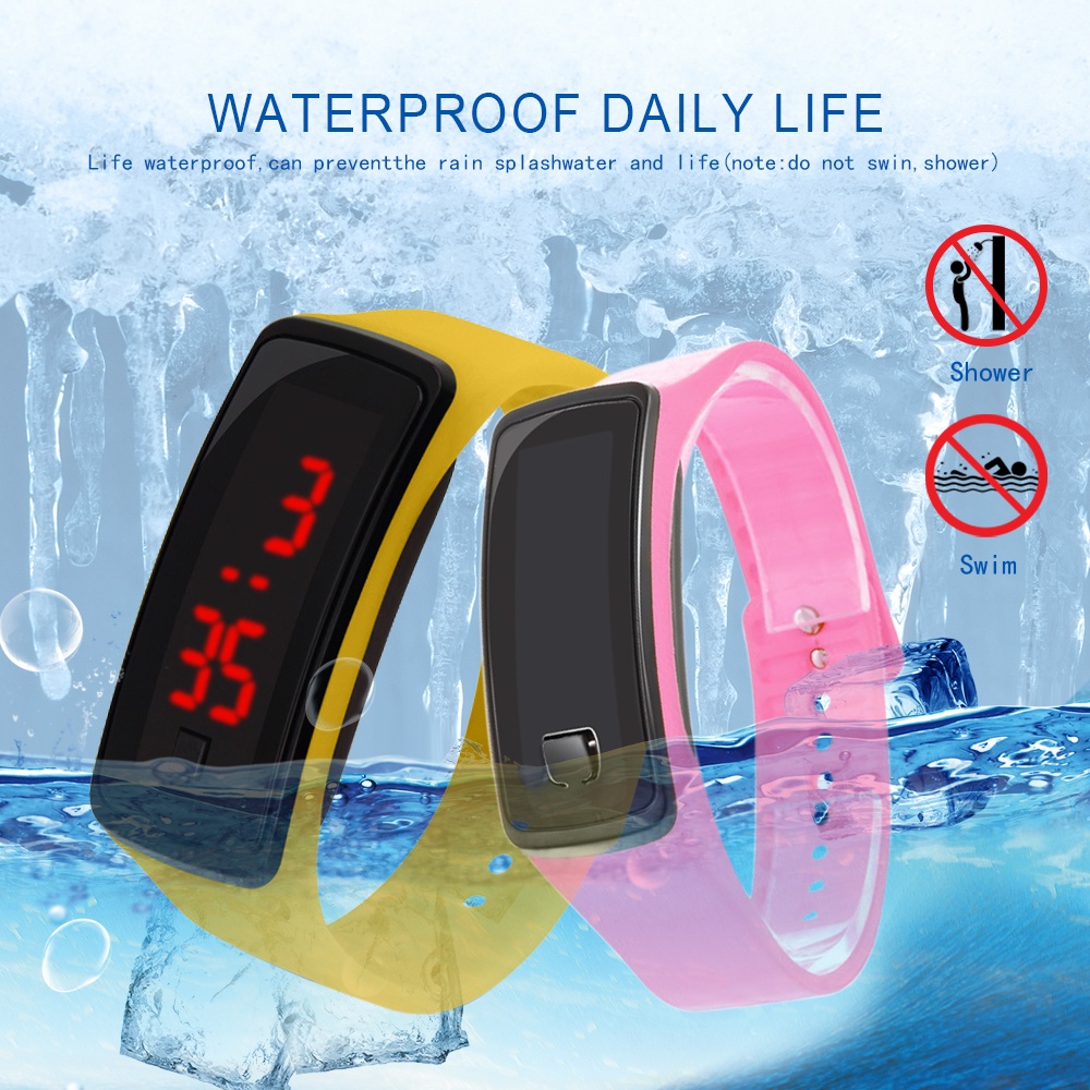 nuevo reloj Led deportivo impermeableneration silicone electronic touch watch #10