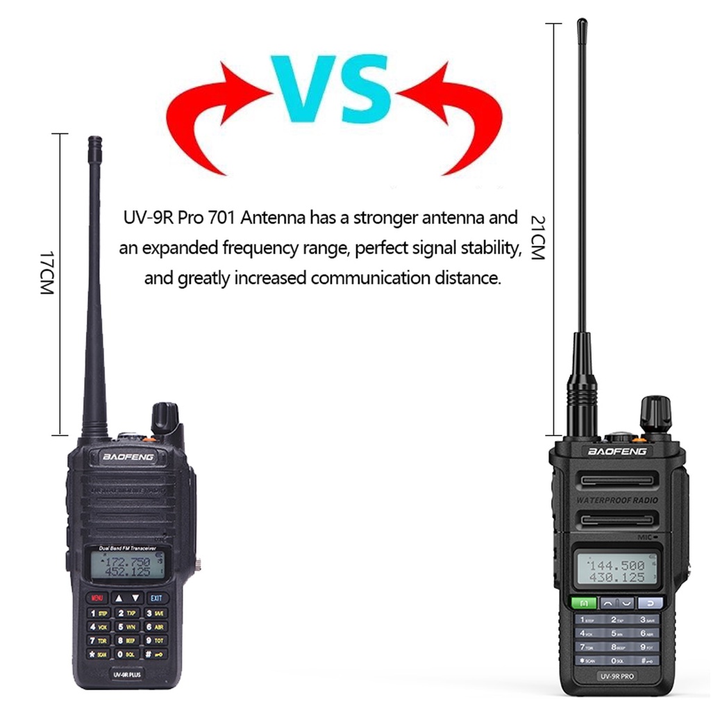 Baofeng UV-9R Pro Impermeable IP68 Walkie Talkie High Power CB Ham UHF VHF Largo Alcance Plus Radio Bidireccional