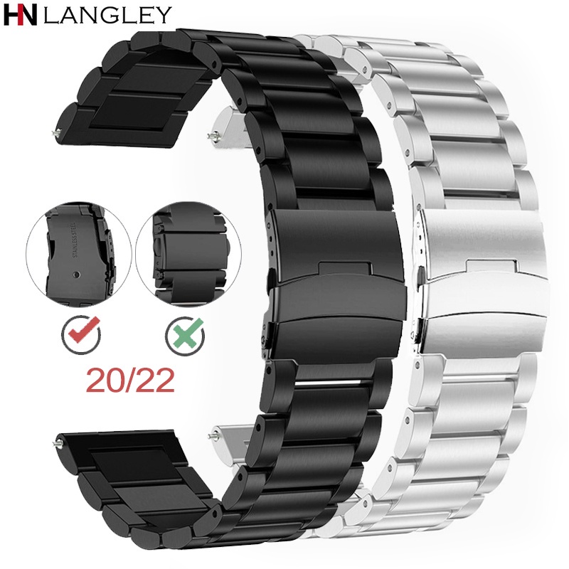 Nuevo Estilo Ligero De Acero Inoxidable Reloj Pulsera Semisólida Metal Correa De Para Samsung Galaxy Watch 4 Clásico Para Huawei Universal Para 20 Mm 22 Inteligente #4