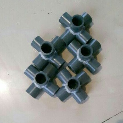 Tee conector de tubo de 5 vías 3/4 pulgadas 5 vías pvc tubería de ajuste codo de pvc 5 vías 3/4 pulgadas.... #8