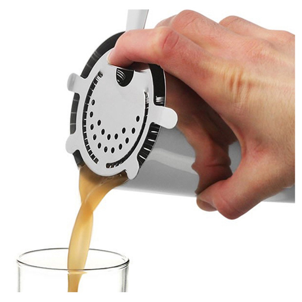 MOVKZACV Colador de cóctel con resorte herramienta de barra fácil de limpiar para bartenders colador de barra de acero inoxidable para bartending filtro de hielo 