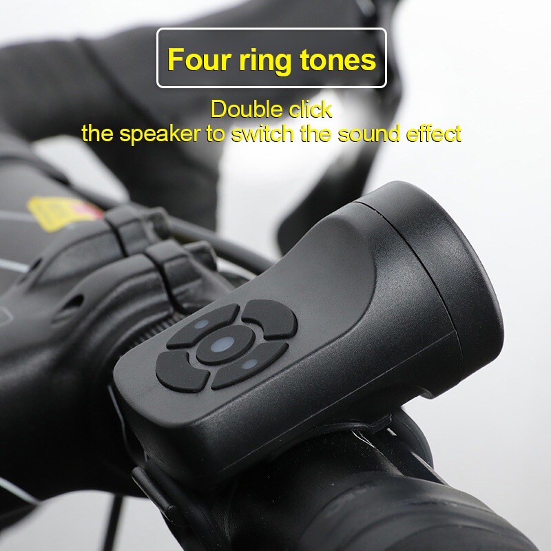 Campana De Bicicleta Eléctrica Portátil De Carga Cuerno 120dB 4 Sonidos Para Montaña Niños