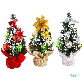 Image of JEEP 20cm Mini Árbol De Navidad Adornos De Festival De Purpurina Decoración De Mesa Artificial