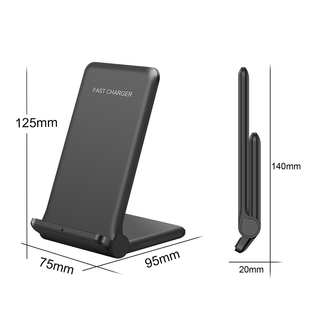 Image of 20W cargador inalámbrico Vertical plegable almohadilla de carga rápida para IPhone 12 11 XR X, AirPods Samsung Huawei Oppo B464 #8