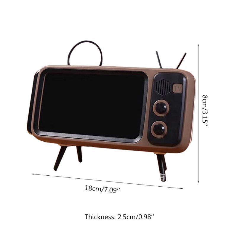 REV Mini Altavoz Retro TV Teléfono Móvil Soporte De Pantalla Inalámbrico Portátil Altavoces De Audio