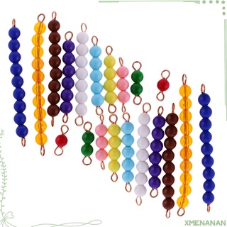 Image of juego de 20 barras de números montessori matemáticas 1-10 cuentas