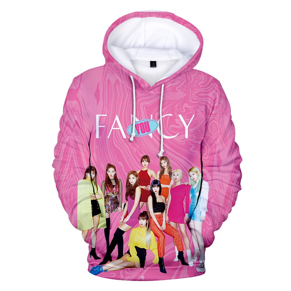 Twice New Album Fancy You Sudaderas Con Capucha Hip Hop Sudadera Harajuku  Manga Larga Chaqueta Abrigo Kpop Ropa 3D | Shopee Colombia