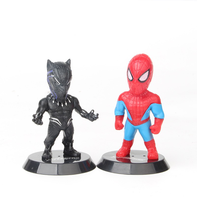 Spiderman figuras Deadpool MARVEL SUPER HEROES Venom Set de 7 PCS Thanos 