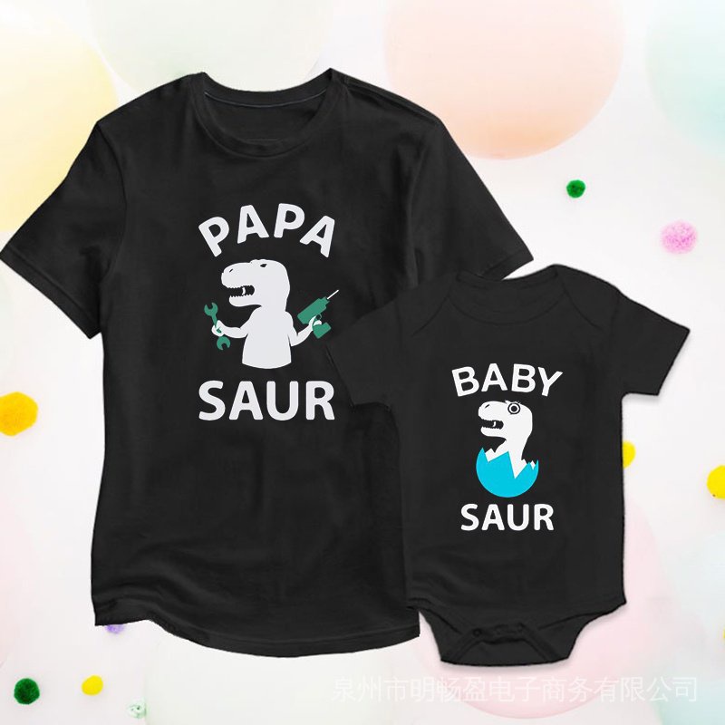 Papá E Hijo Hija Camisas A Juego Trex Papa Baby Saur Daddy and Me Outfits |  Shopee Colombia