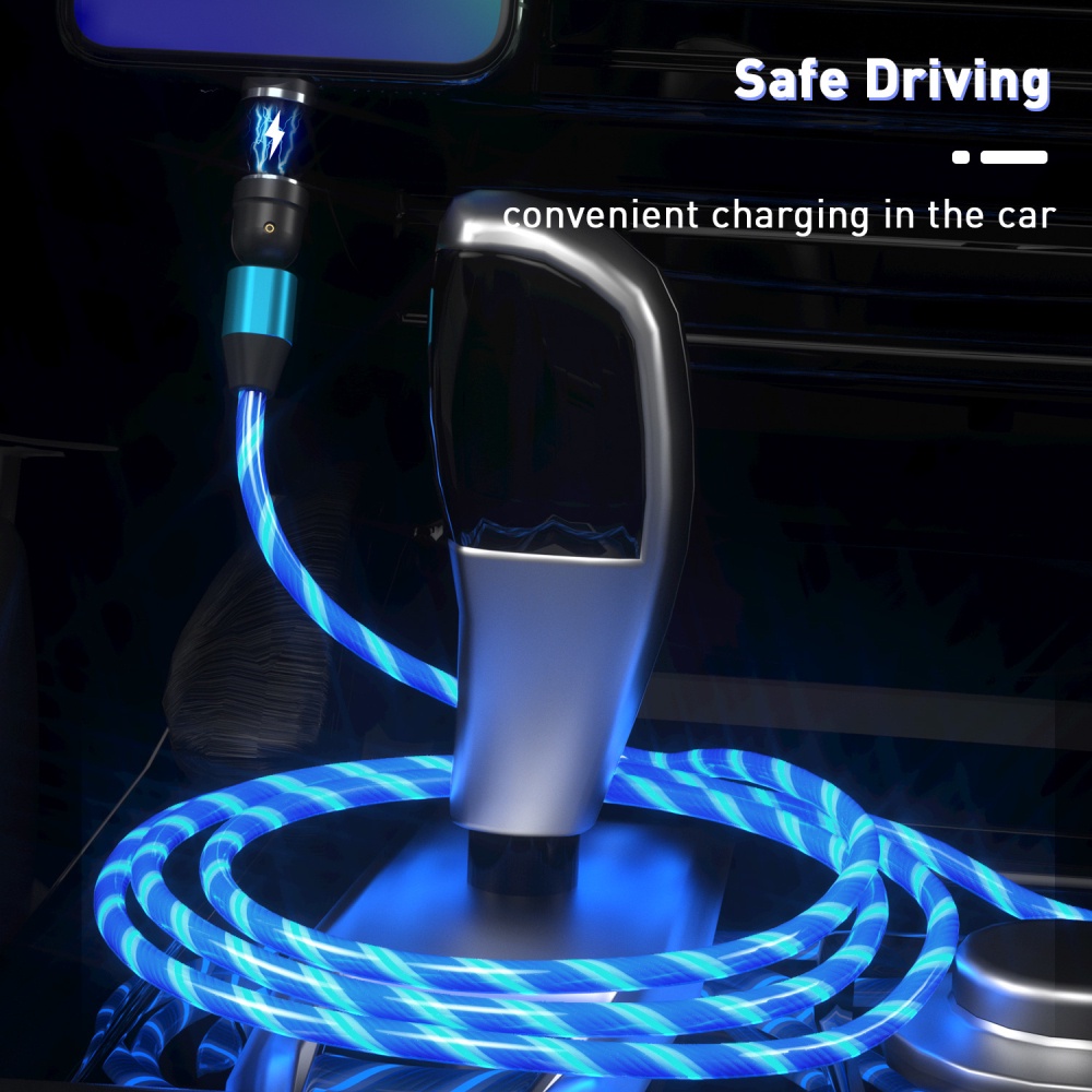 hub 540 Rotación De Luces LED De Carga Rápida Magnético Cable USB Tipo C Cargador USBc USBmicro Alambre Para iPhone 12 dturyu