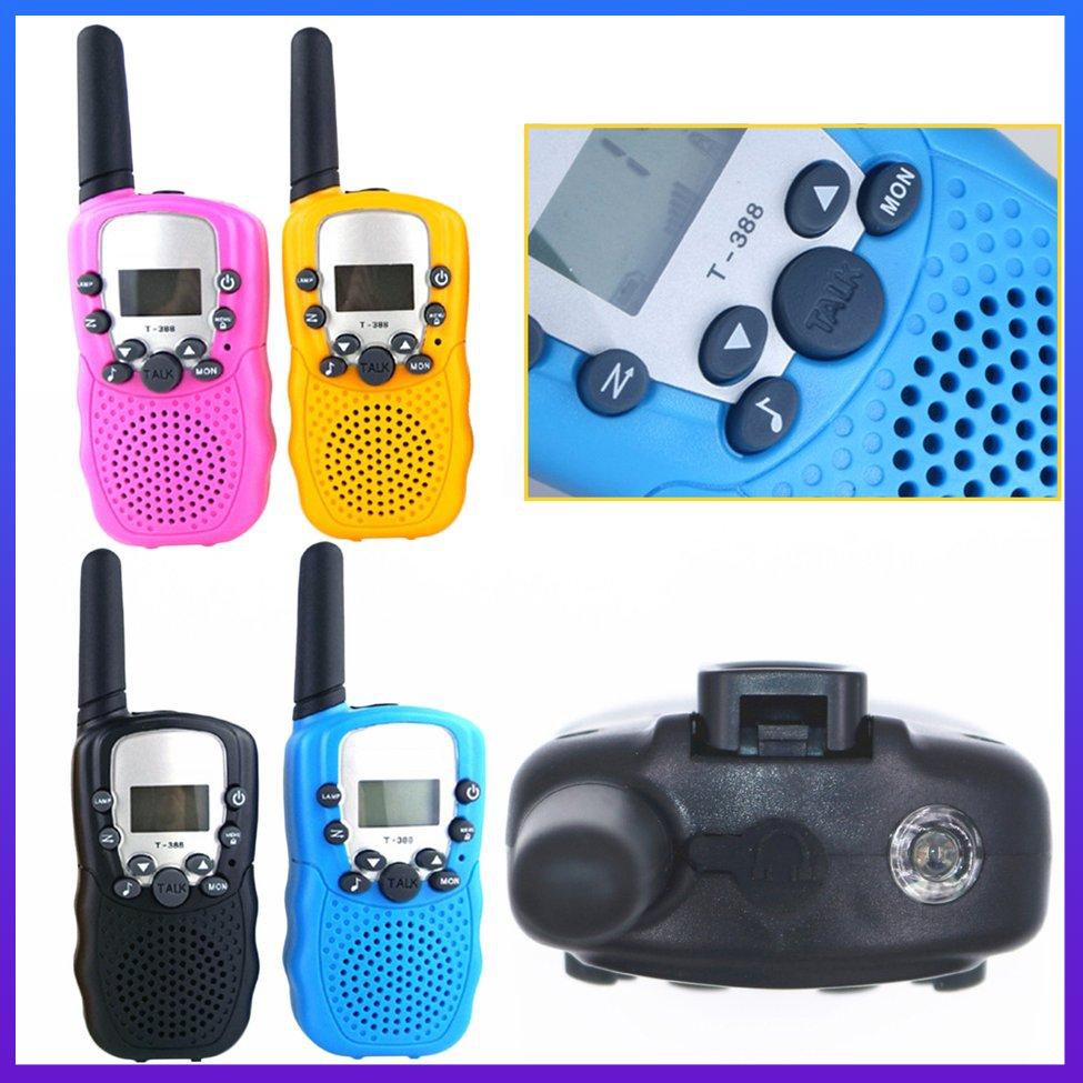 T388 UHF Dos Vías Radio Niños Walkie Talkie Mini Juguete Regalos Para (Color : Negro)