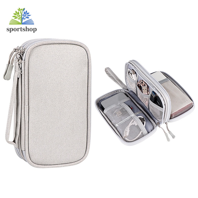 Details about   Electronic Accessories Storage Organizer Bag Case USB Cable Power Bank Travel 