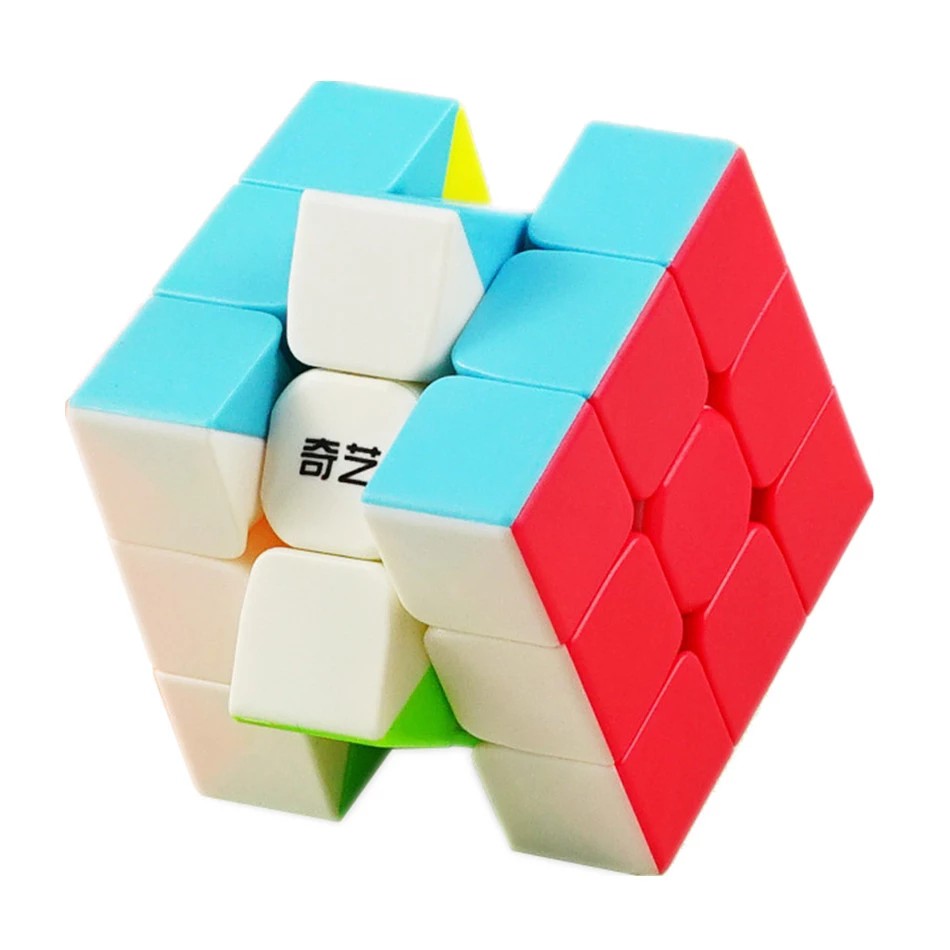 FunnyGoo QiYi Warrior W 3x3x3 Cubo de Cubo de Velocidad Cubo mágico Cubo sin Etiquetas 