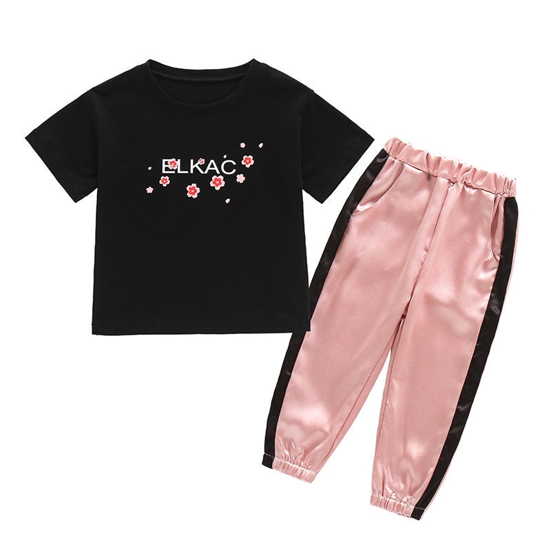 Para  , Juegos De Niña , Ropa Para Niñas , Verano , Ciruela Rosa ,  Moda , Deportes , Camiseta De Manga Corta + Pantalones , 2 Piezas De Traje  | Shopee Colombia