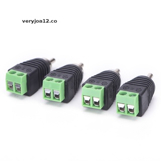 \ [veryjoa12] 4 Piezas cable De Altavoz A Conector RCA Macho De Audio Adaptador Jack Plug 4 pcs Nuevo Hablan #4