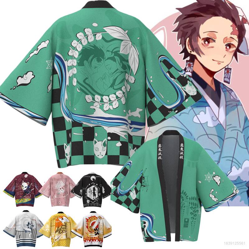 Demon Slayer Anime Kimono Cosplay Haori Abrigo De Manga Larga Cardigan Tops Tanjiro Zenitsu Ropa De Unisex Más Tamaño Venta Al Por Mayor Contacto Servicio Cliente #2