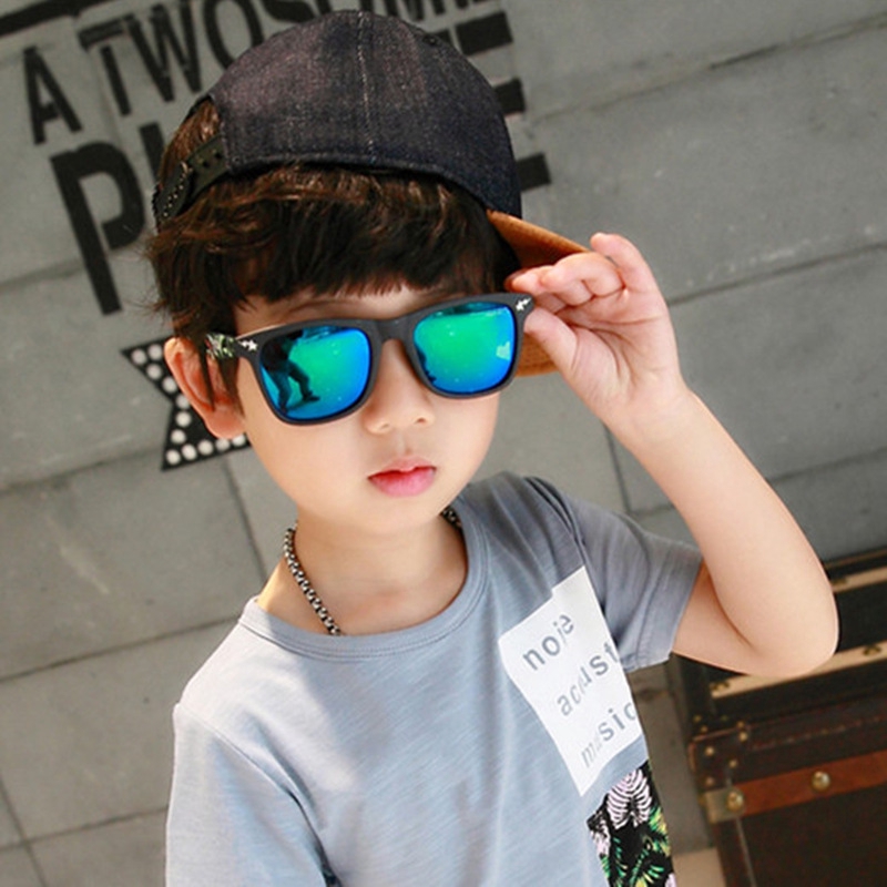 Gafas de sol cuadradas para diseño de niño, moda, lentes sol salvajes para niños | Shopee Colombia