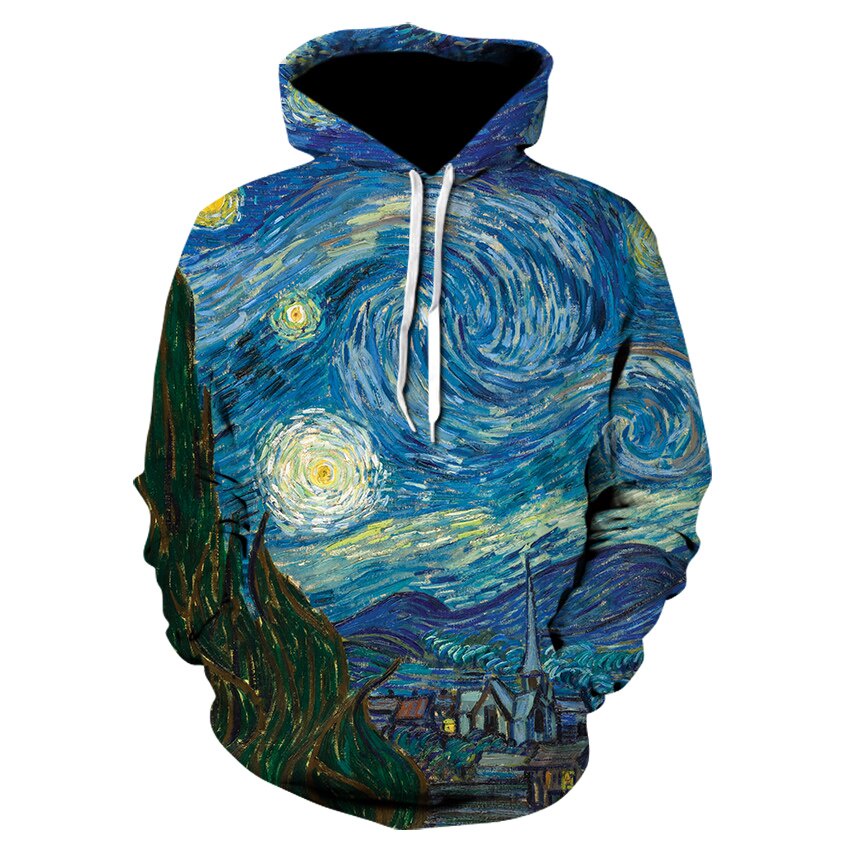 Pintura famosa Sudadera Noche estrellada de Vincent van Gogh 