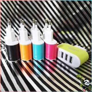 Image of thu nhỏ Universal Candy Color 3USB Charger Travel Wall Charger Adapter Smart Mobile Phone Power Supply Charger for Tablets EU #5