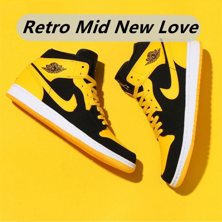 108 Colores nike air jordan 1 retro mid New Love 2017 Negro Amarillo Superior Fondo Plano Conjunto Zapatos casual De Deporte Hombres Y Mujeres Deportivos | Colombia