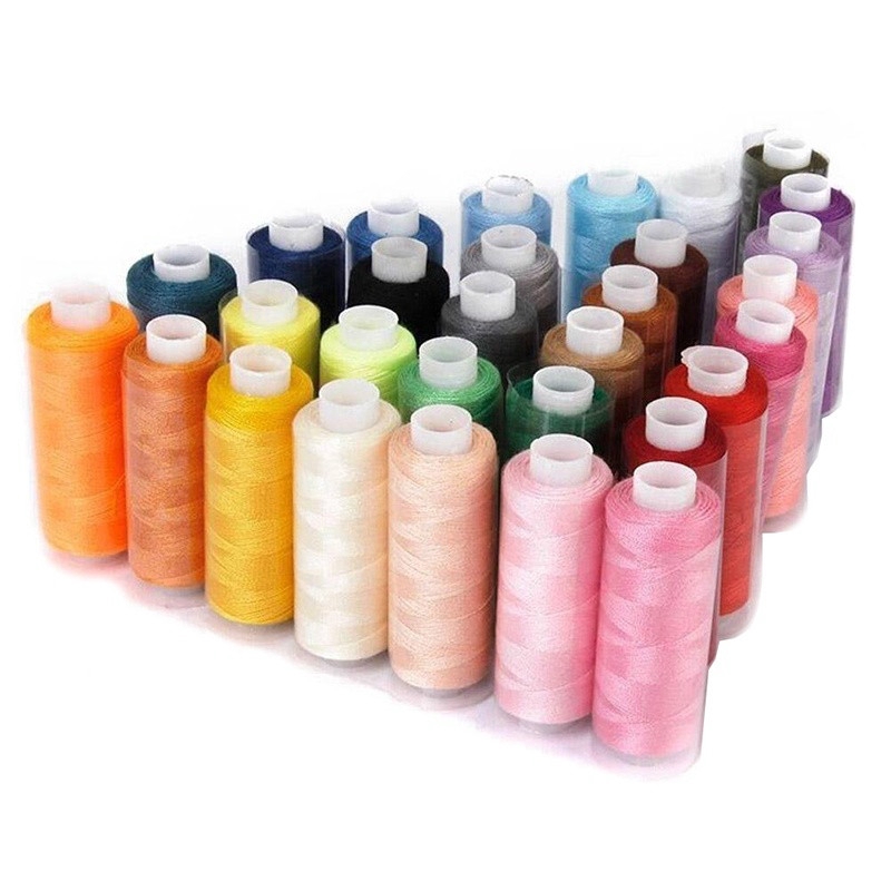 Regard Natral 25pcs mezcló los colores del hilo de coser de poliéster transparente con bobinas de plástico para su país con accesorios de costura de la máquinaRegard 