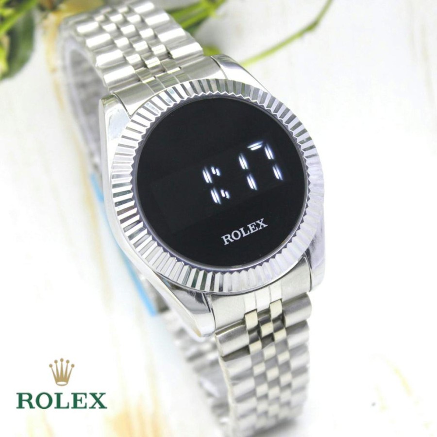 Aio SHOP - RST-01 relojes hombres mujeres UNISEX ROLEX DIGITAL inoxidable LED fecha pantalla táctil elegante | Colombia