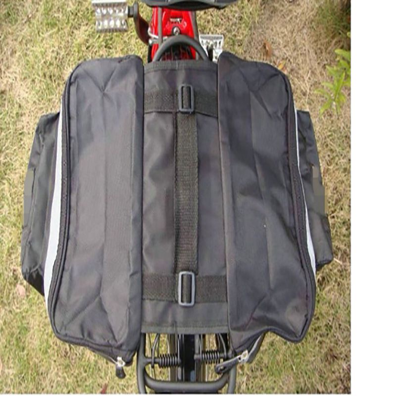 25L Bicicleta Bolsa De Ciclismo De Doble Cara Trasera Rack Asiento Trasero Alforja