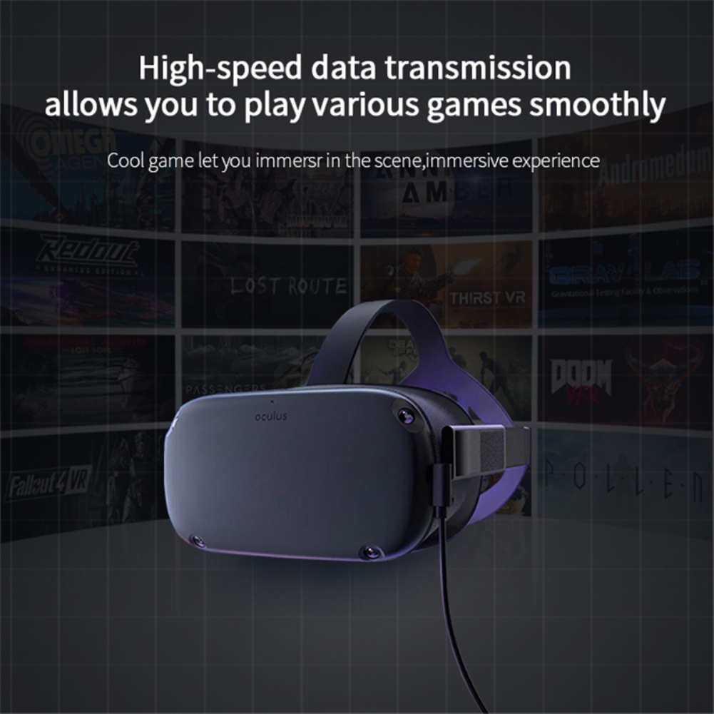 Cable De Carga De 5 M Línea De Datos Para Oculus Quest 1/2 Link VR Accesorios USB 3.2 2 En 1 Tipo C A