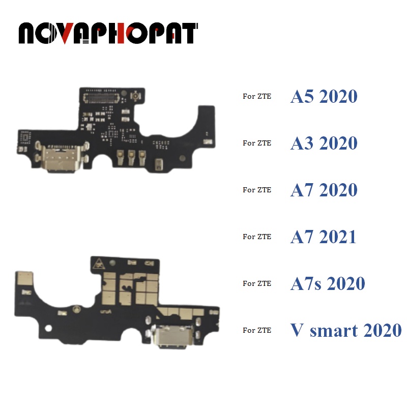 Novaphopat Nuevo Para ZTE Blade A5 A3 A7 A7s A51 A31 V Smart 2020 2019 2021 V9 V10 Vita USB Dock Puerto De Carga Cargador De Enchufe Cable Flex Micrófono Placa De